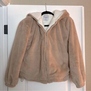Tan Teddy Jacket with Cream Lining